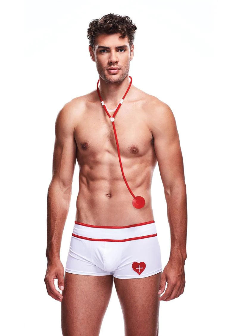 2 Piece Doctor Love Set - Large/xlarge - White | 4890808222935 | Discreet Personal Wellness