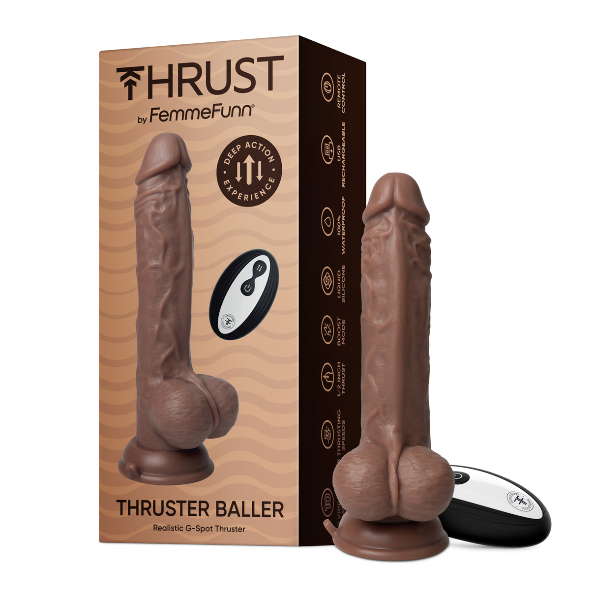 Thruster Baller - Brown | 810119281500 | Discreet Personal Wellness