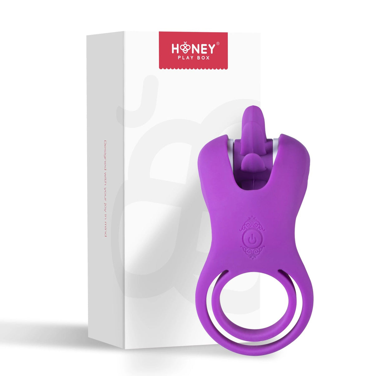 Roxy - Tongue Clitoris Licker and Penis Ring - Purple | 710022363907 | Discreet Personal Wellness