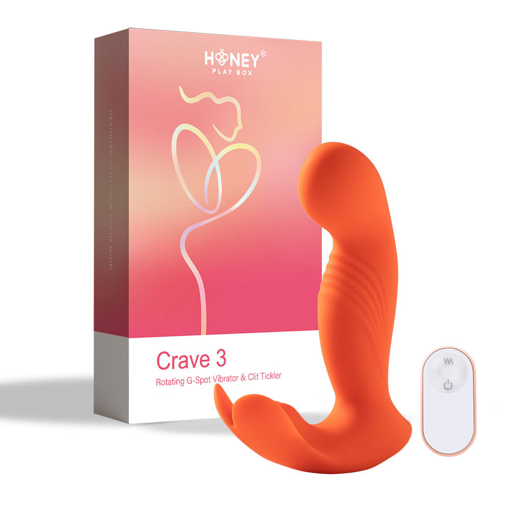 Crave 3 - G-Spot and Clitoris Vibrator - Orange | 710022363402 | Discreet Personal Wellness