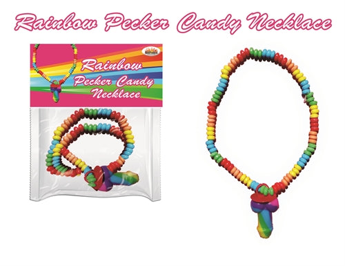 Rainbow Pecker Candy Necklace | 818631029778 | Discreet Personal Wellness