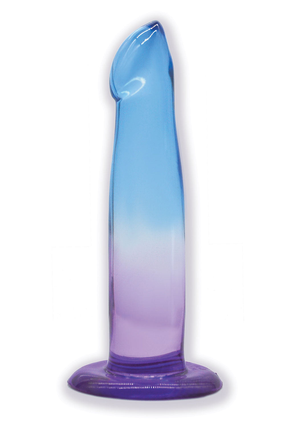 Shades, 6.25" G-Spot Jelly Tpr Gradient Penis - Blue and Purple | 847841013116 | Discreet Personal Wellness