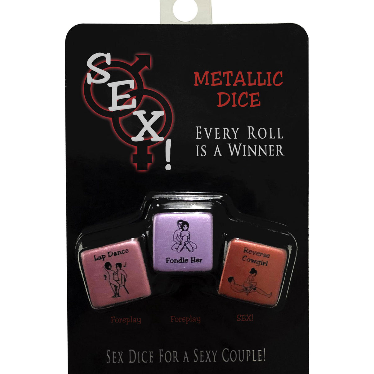 Sex! Metallic Dice | 825156111376 | Discreet Personal Wellness