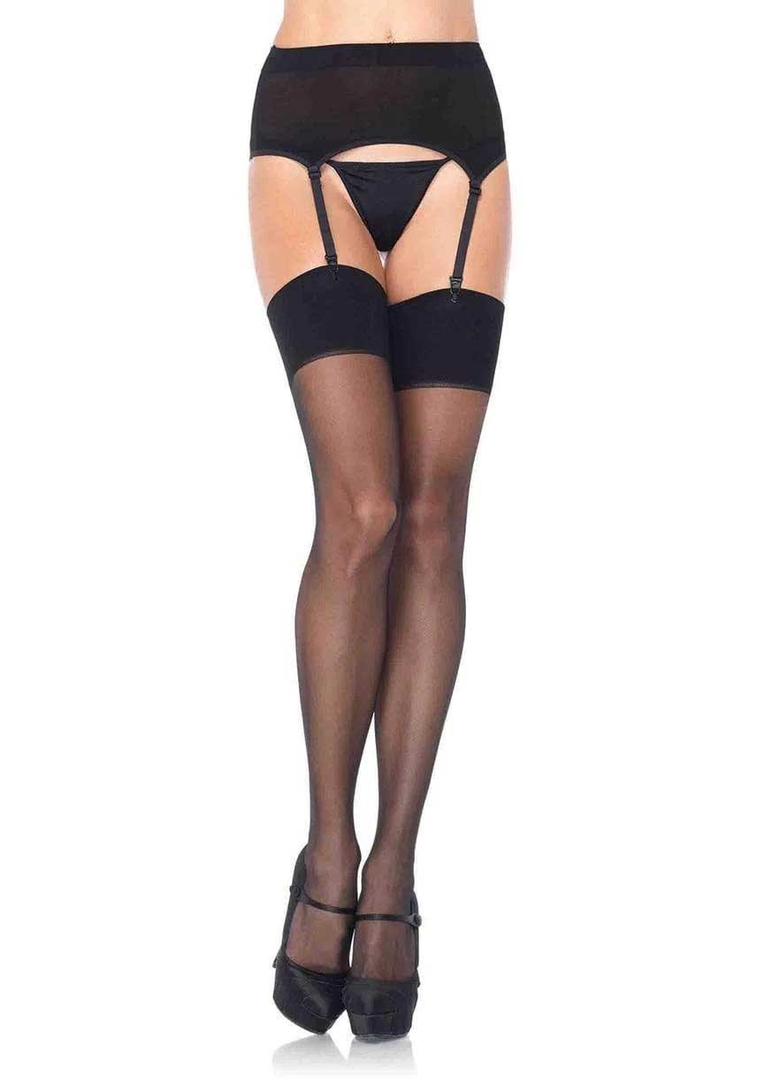 Zara Garter Belt and Stocking - Queen - Black | 714718479095 | Discreet Personal Wellness