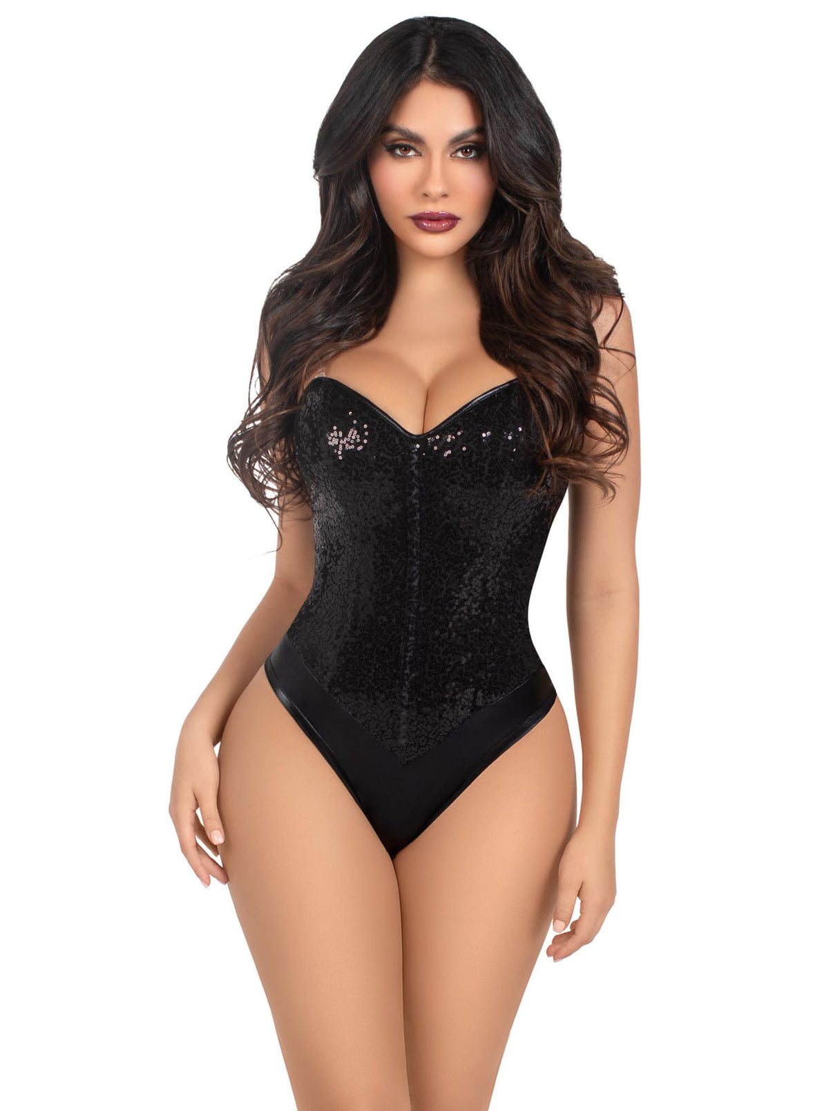 Sequin Bodysuit - Medium - Black | 714718572895 | Discreet Personal Wellness
