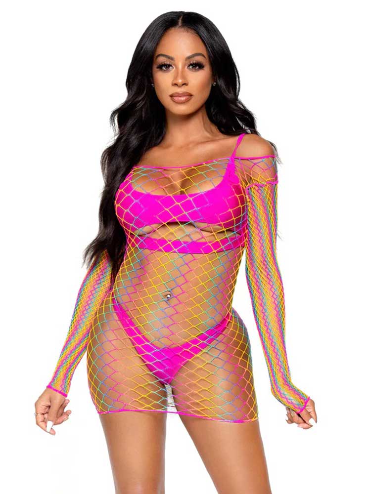Pretty in Paradise Rainbow Mini Dress - One Size - Rainbow | 714718561417 | Discreet Personal Wellness