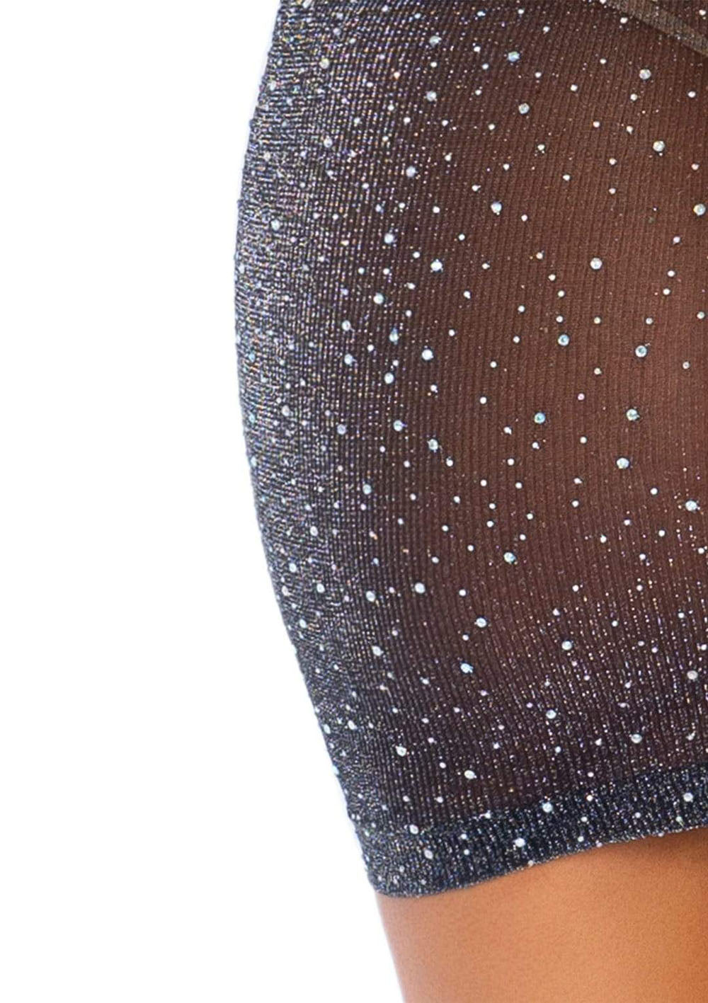 Shimmery Rhinestone Tube Dress - One Size - Black/silver | 714718547640 | Discreet Personal Wellness