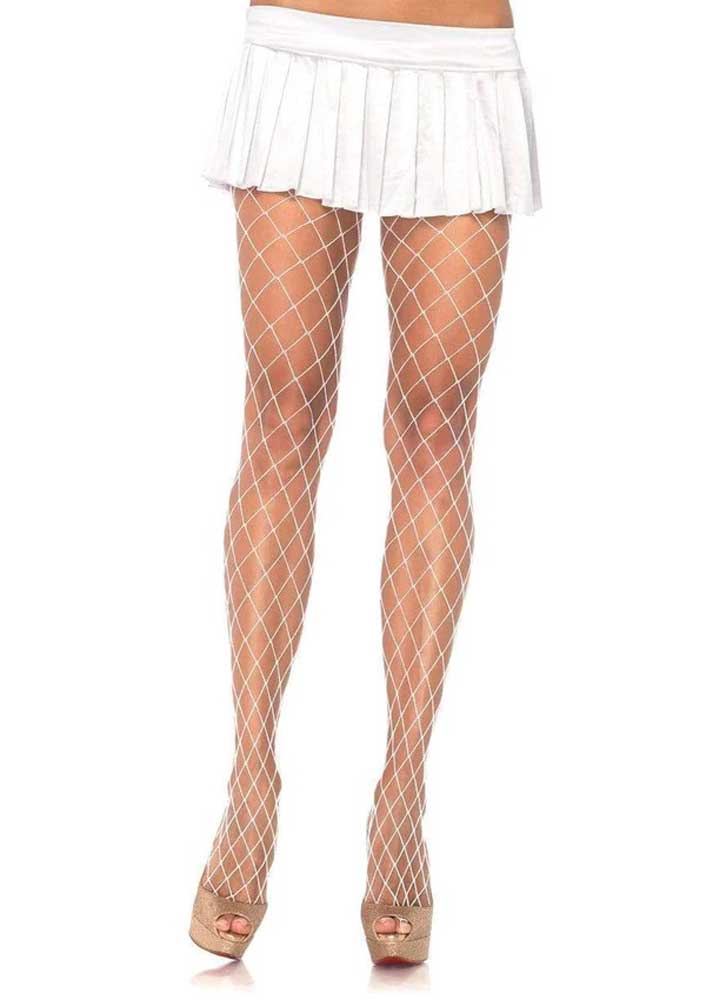 Xena Spandex Diamond Tights - One Size - White | 714718255194 | Discreet Personal Wellness