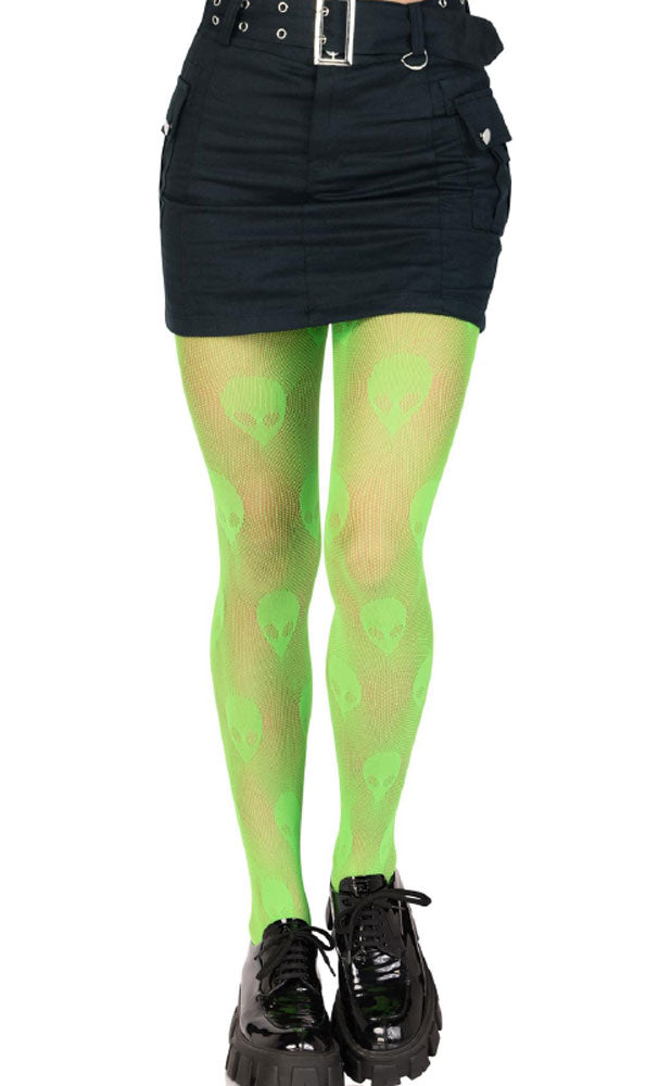 Alien Net Tights - One Size - Green | 714718566054 | Discreet Personal Wellness