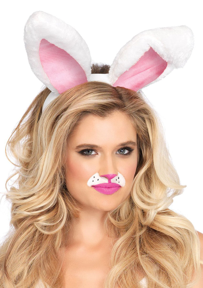 Plush Bunny Rabbit Ears Headband - White | 714718527536 | Discreet Personal Wellness