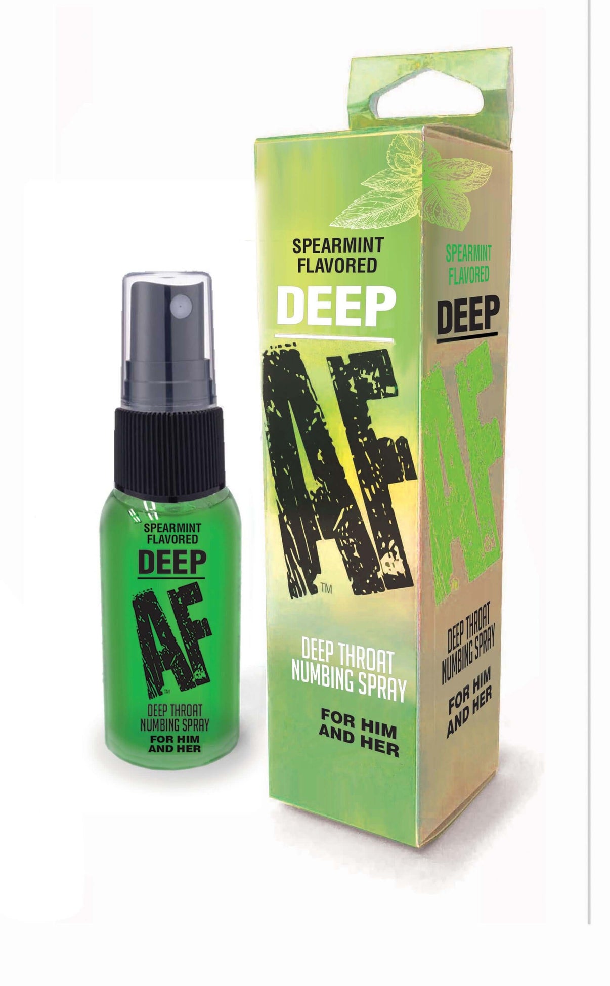 Deep AF Numbing Oral Spray 1oz - Spearmint | 685634103015 | Discreet Personal Wellness