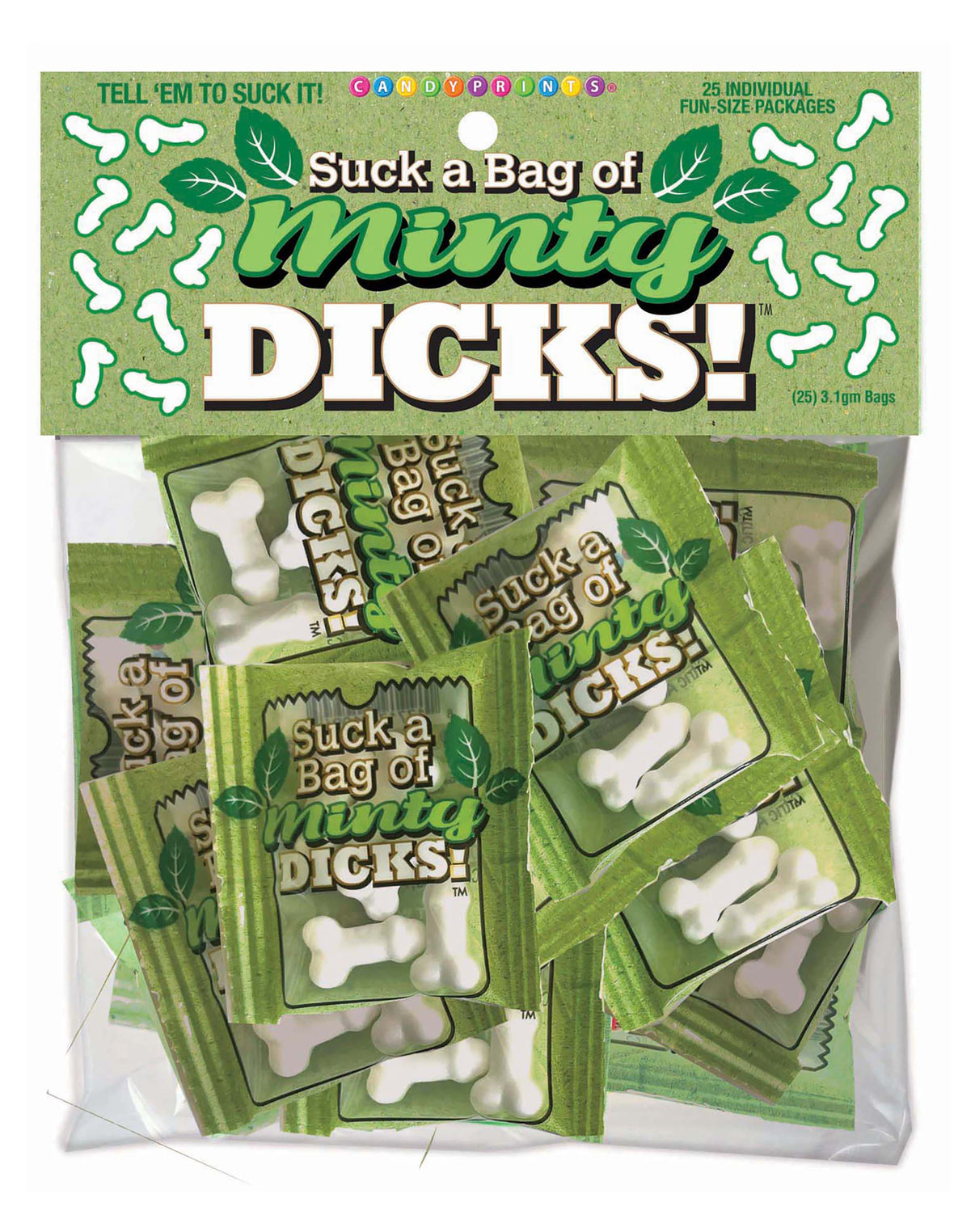 Suck a Bag of Minty Penis- Bag of 25 | 817717011706 | Discreet Personal Wellness