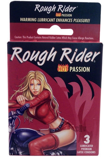 Hot Rider - 3 Pack - Lubricated Latex Condoms | 070907298558 | Discreet Personal Wellness