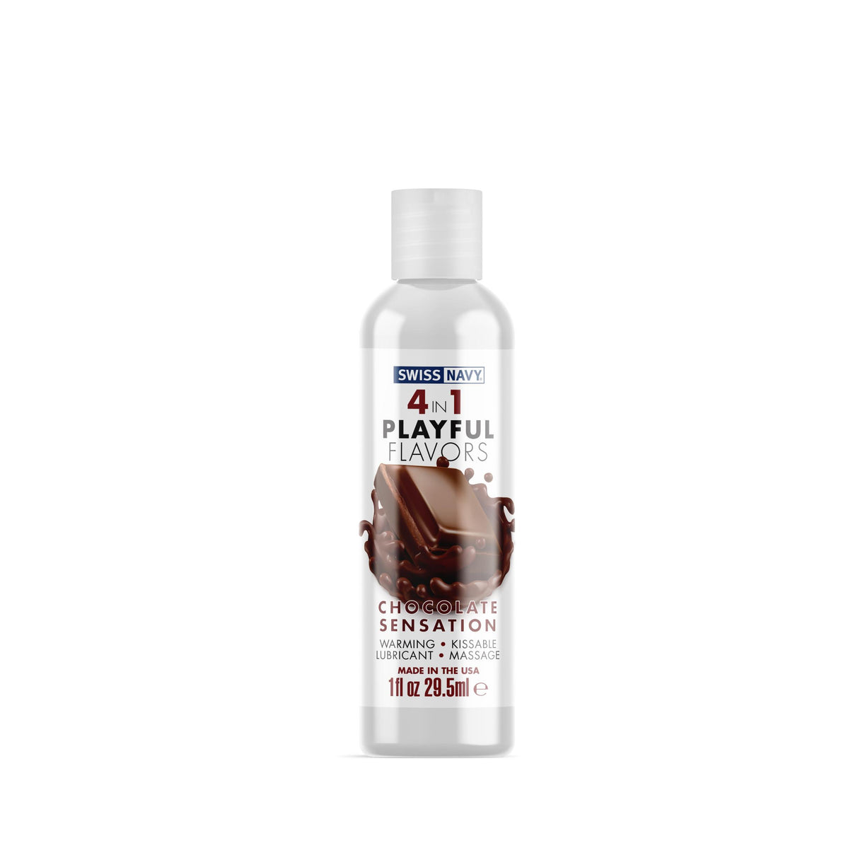 Swiss Navy 4-in-1 Playful Flavors - Chocolate Sensation - 1 Fl. Oz. | 699439005610 | Discreet Personal Wellness