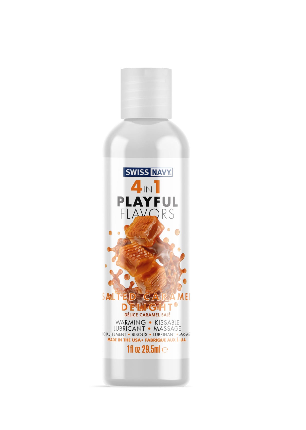 Swiss Navy 4-in-1 Playful Flavors - Salted Caramel Delight - 1 Fl. Oz. | 699439006266 | Discreet Personal Wellness