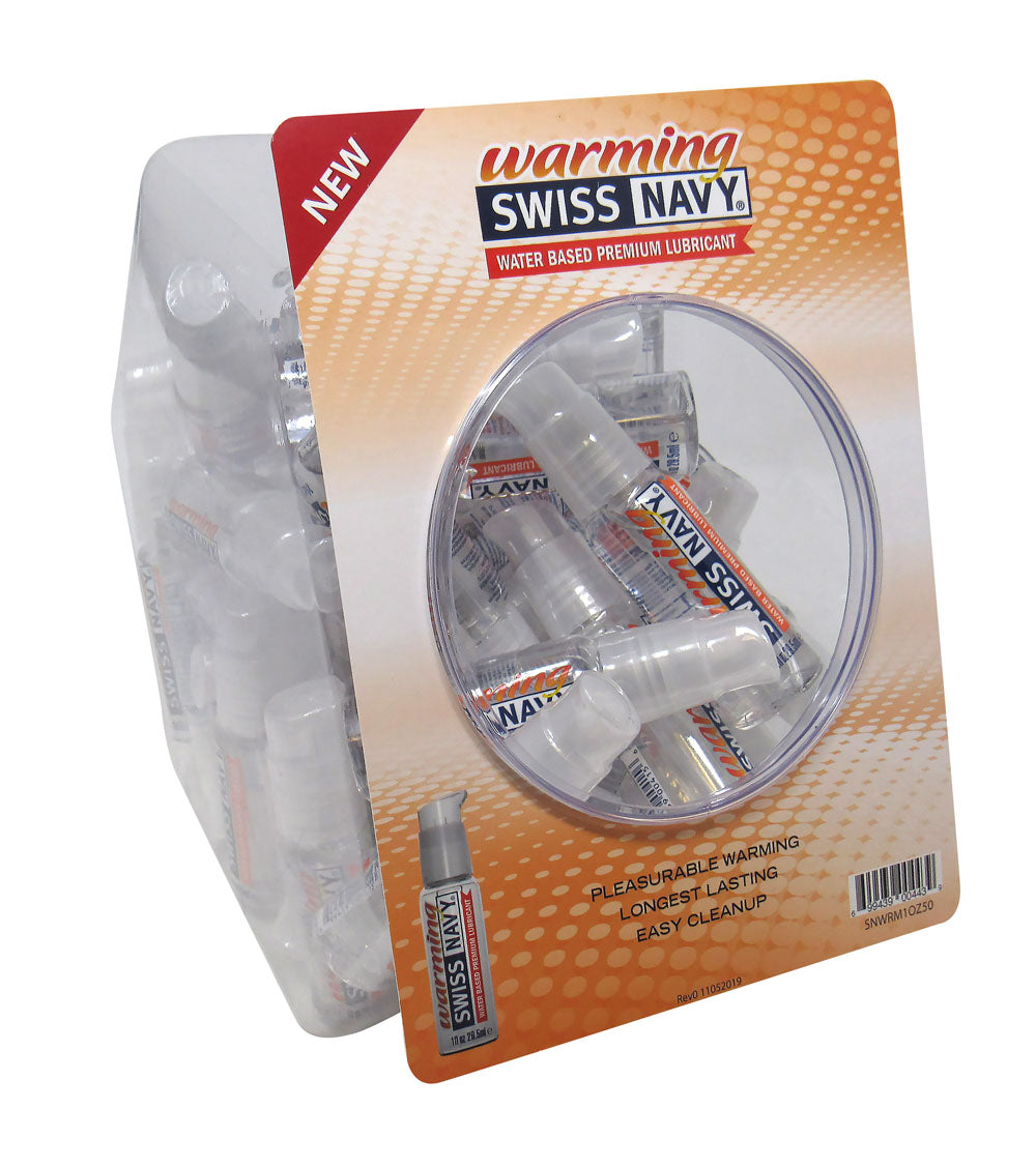 Swiss Navy Warming 1 Oz 50pc Fishbowl | 699439004439 | Discreet Personal Wellness