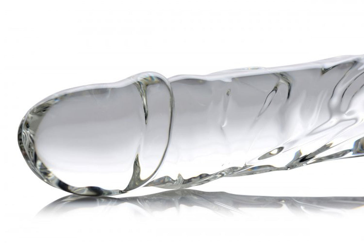 Brutus Glass Dildo Thruster - Clear | 848518025593 | Discreet Personal Wellness