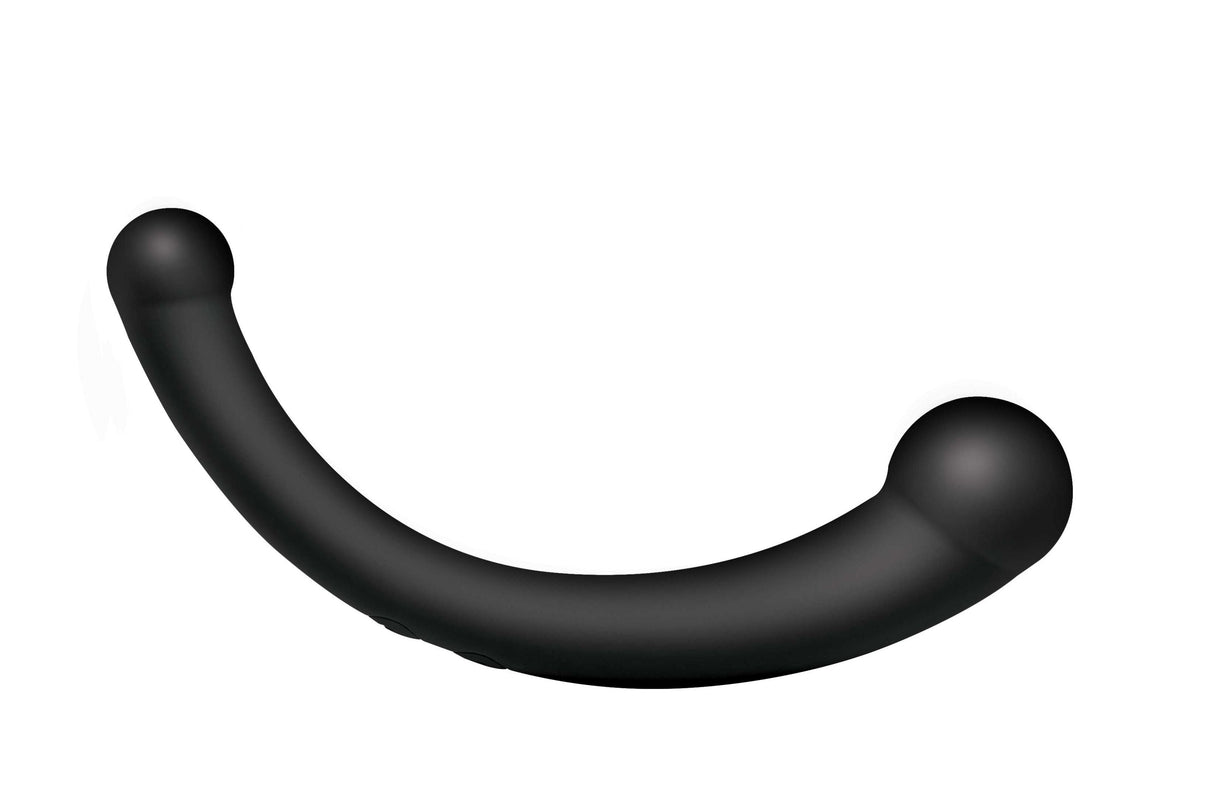 10x Vibra-Crescent Silicone Dual Ended Dildo - Black | 848518050458 | Discreet Personal Wellness