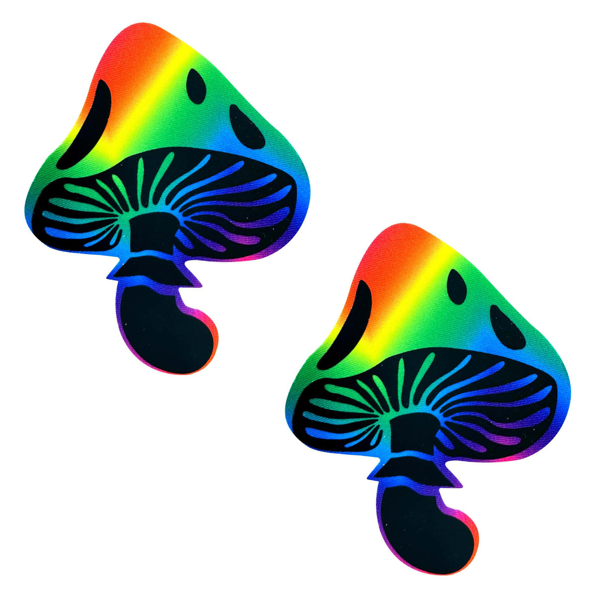 Rainbow Trippin' Psychedelic Toadstool Nipple Cover Pasties | 672975644451 | Discreet Personal Wellness