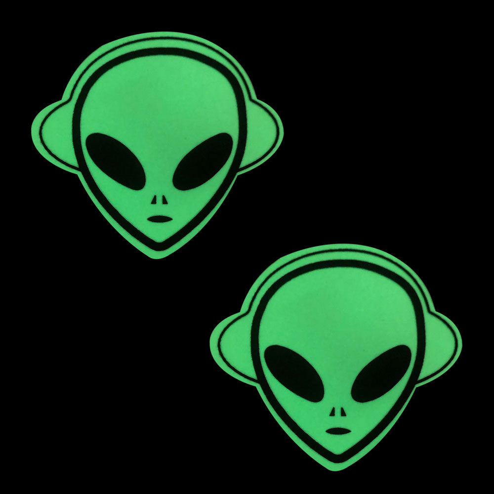 Glow in the Dark Alien Pasties | 672975005658 | Discreet Personal Wellness