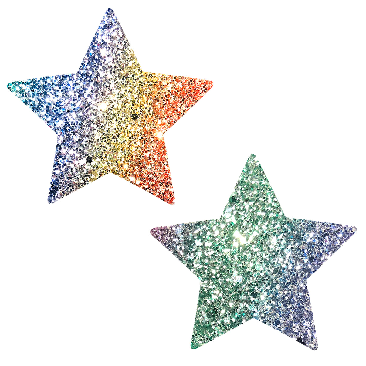 Super Sparkle Rock Kandi Chunky Rainbow Glitter Starry Nights Nipztix Pasties | 045923593055 | Discreet Personal Wellness