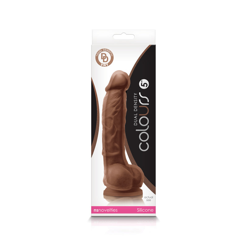 Colours - Dual Density - 5 Inch Dildo - Brown | 657447101632 | Discreet Personal Wellness
