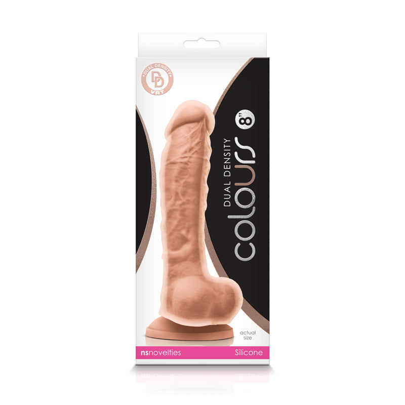 Colours - Dual Density - 8 Inch Dildo - White | 657447101656 | Discreet Personal Wellness