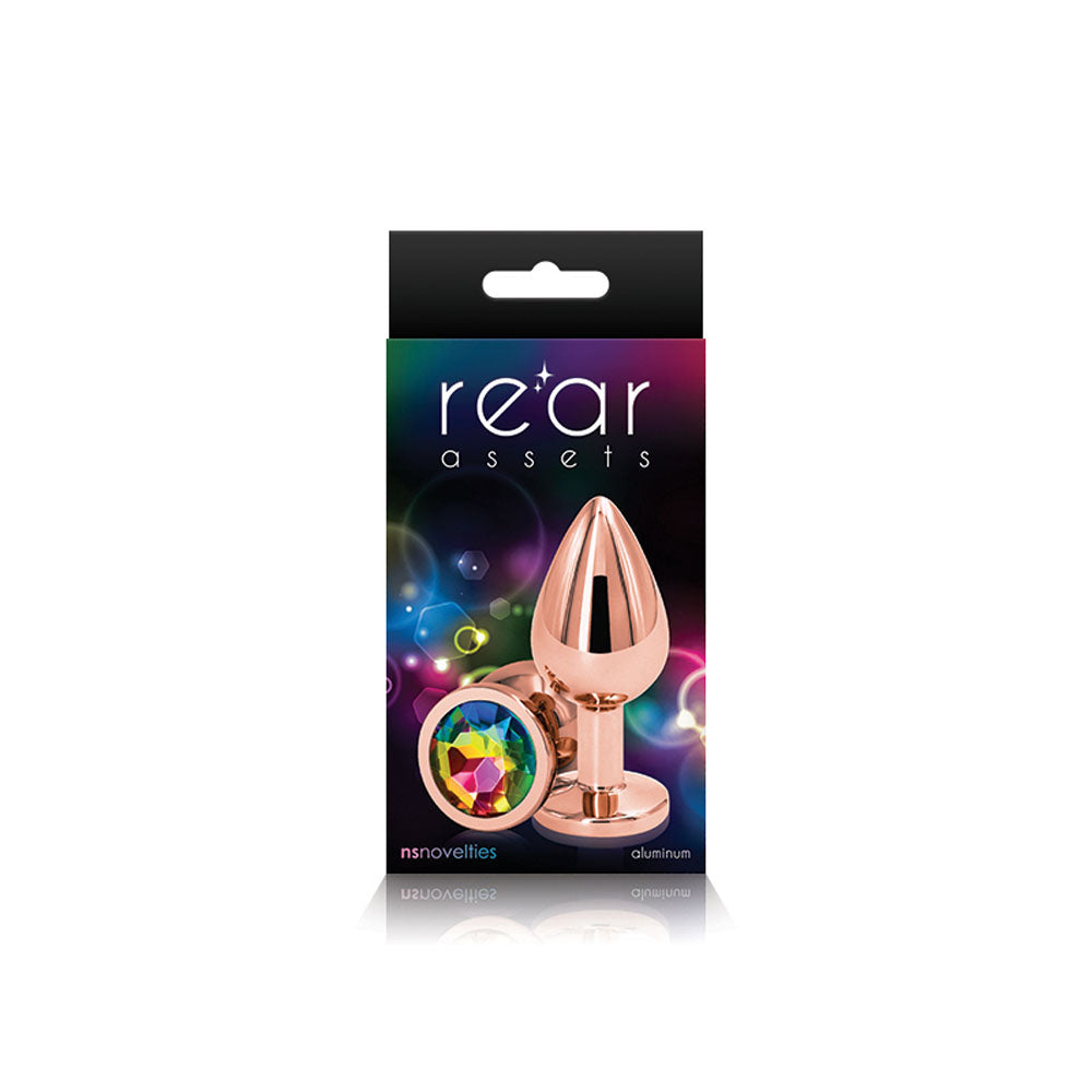 Rear Assets - Rose Gold - Medium - Rainbow | 657447103056 | Discreet Personal Wellness