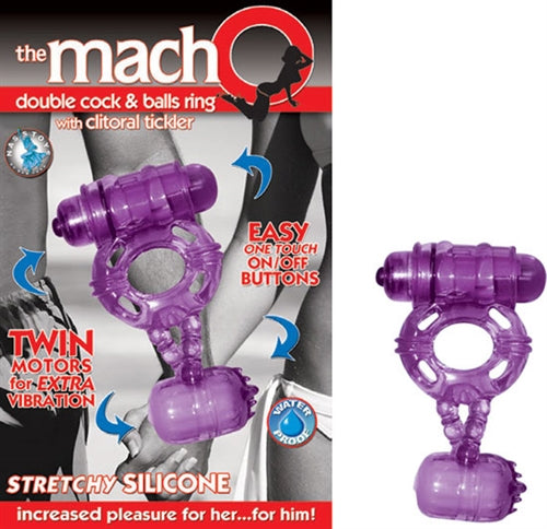 The Macho Double -Purple Penis and Balls | 782631202328 | Discreet Personal Wellness