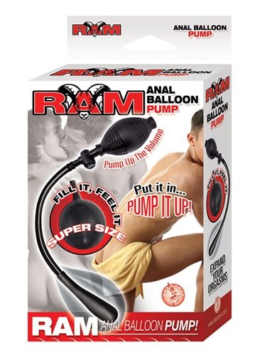 Ram Anal Balloon Pump - Black | 782631245424 | Discreet Personal Wellness