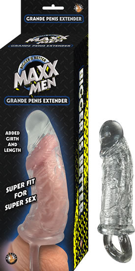 Maxx Men Grande Penis Sleeve - Clear | 782631266108 | Discreet Personal Wellness