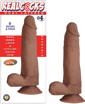 RealPenis Dual Layered #4 - Brown | 782631278323 | Discreet Personal Wellness