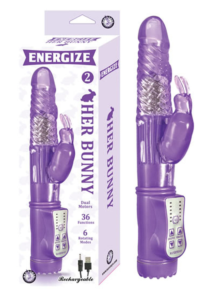 Energize Her Bunny 2 - Purple | 782631279122 | Discreet Personal Wellness
