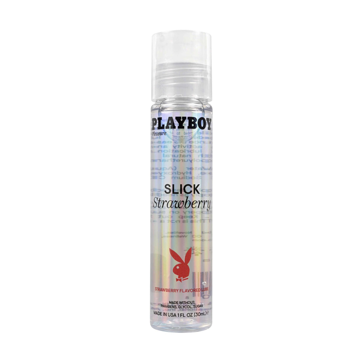Playboy Pleasure Slick Strawberry Flavored Lubricant 1 Oz | 844477022208 | Discreet Personal Wellness