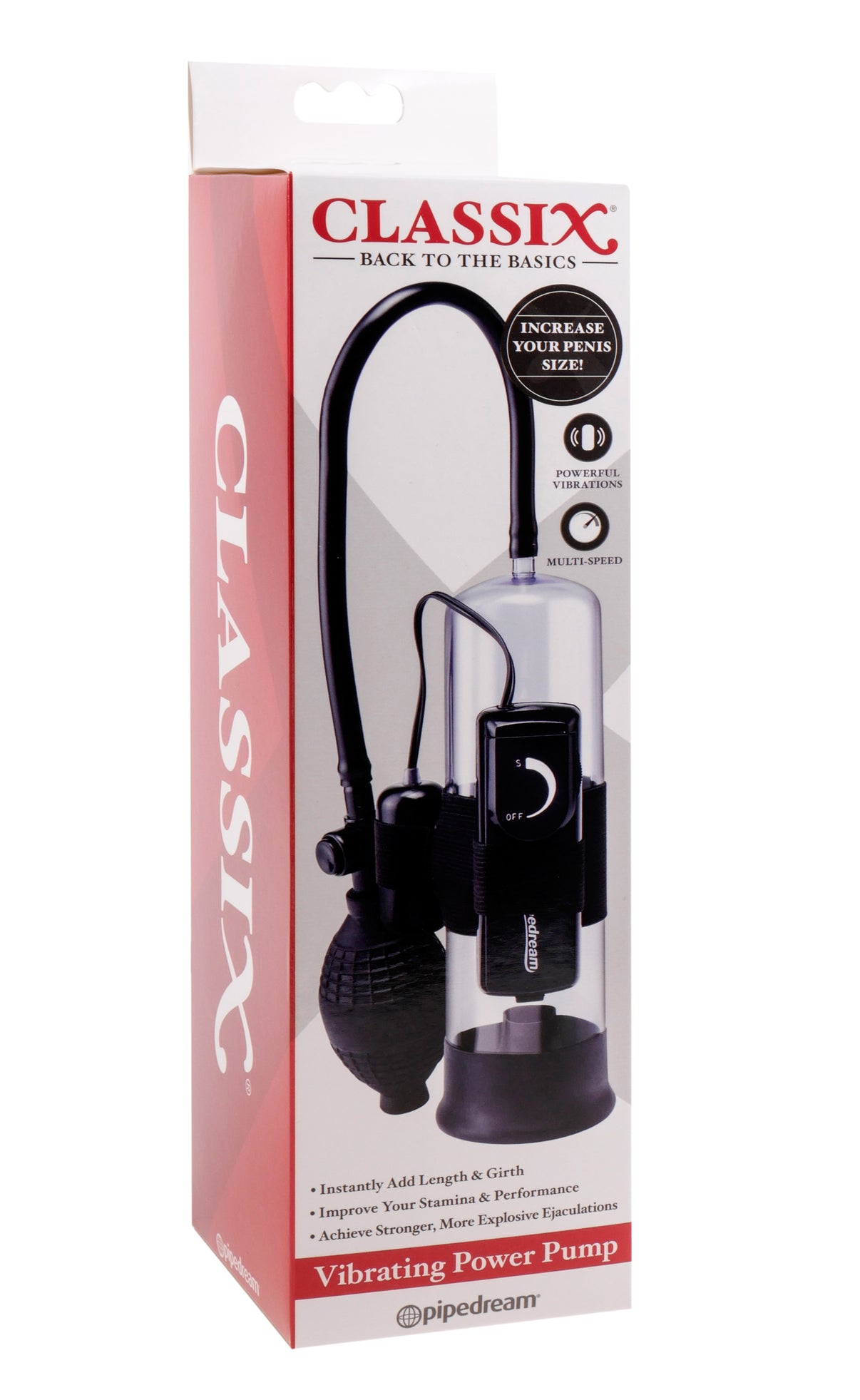 Classix Vibrating Power Pump | 603912229295 | Discreet Personal Wellness