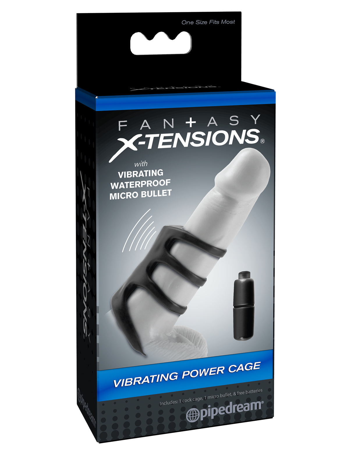 Fantasy X-Tensions Vibrating Power Cage - Black | 603912345933 | Discreet Personal Wellness