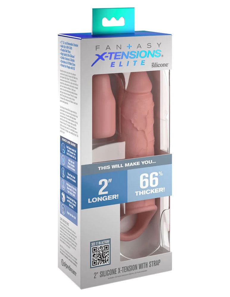 Fantasy X-Tensions Elite 6 Inch Extension With Strap - Light | 603912772593 | Discreet Personal Wellness