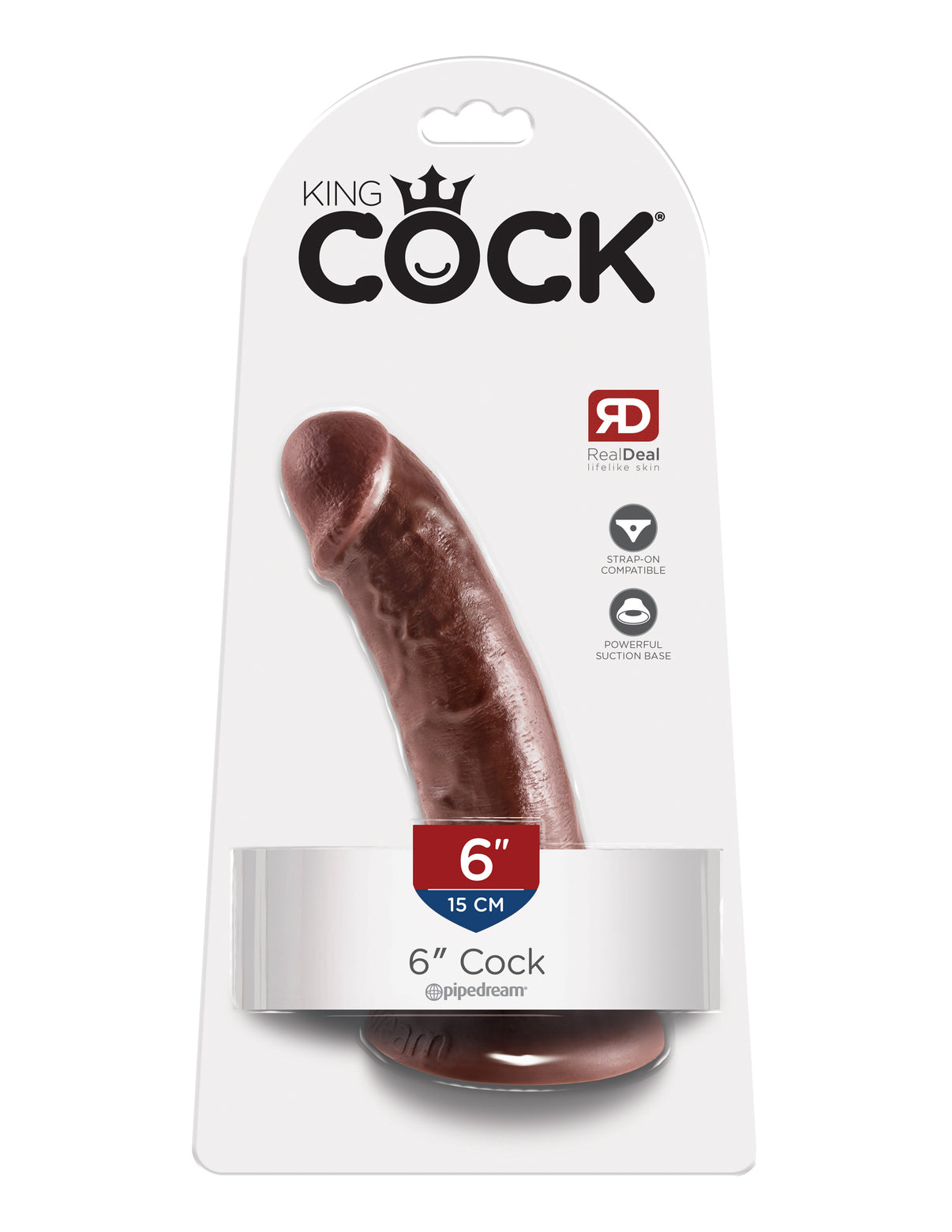 King Penis 6-Inch Penis - Brown | 603912349900 | Discreet Personal Wellness