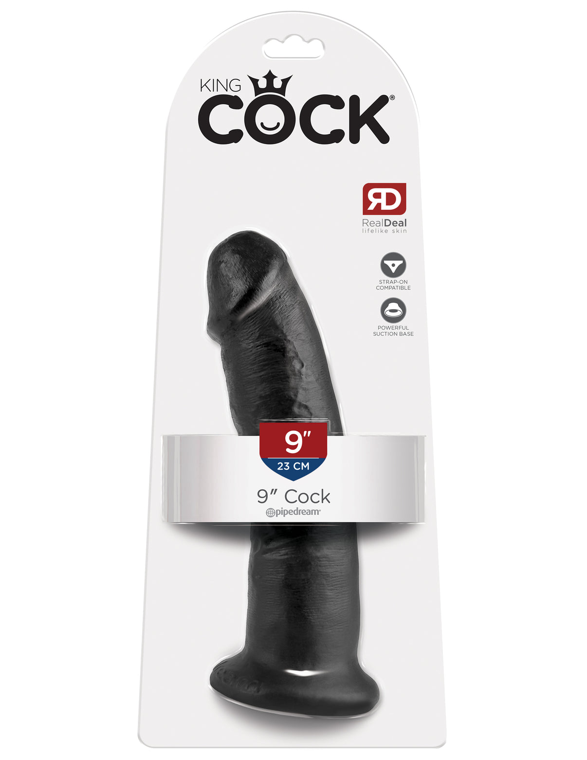 King Penis 9-Inch Penis Black | 603912349986 | Discreet Personal Wellness