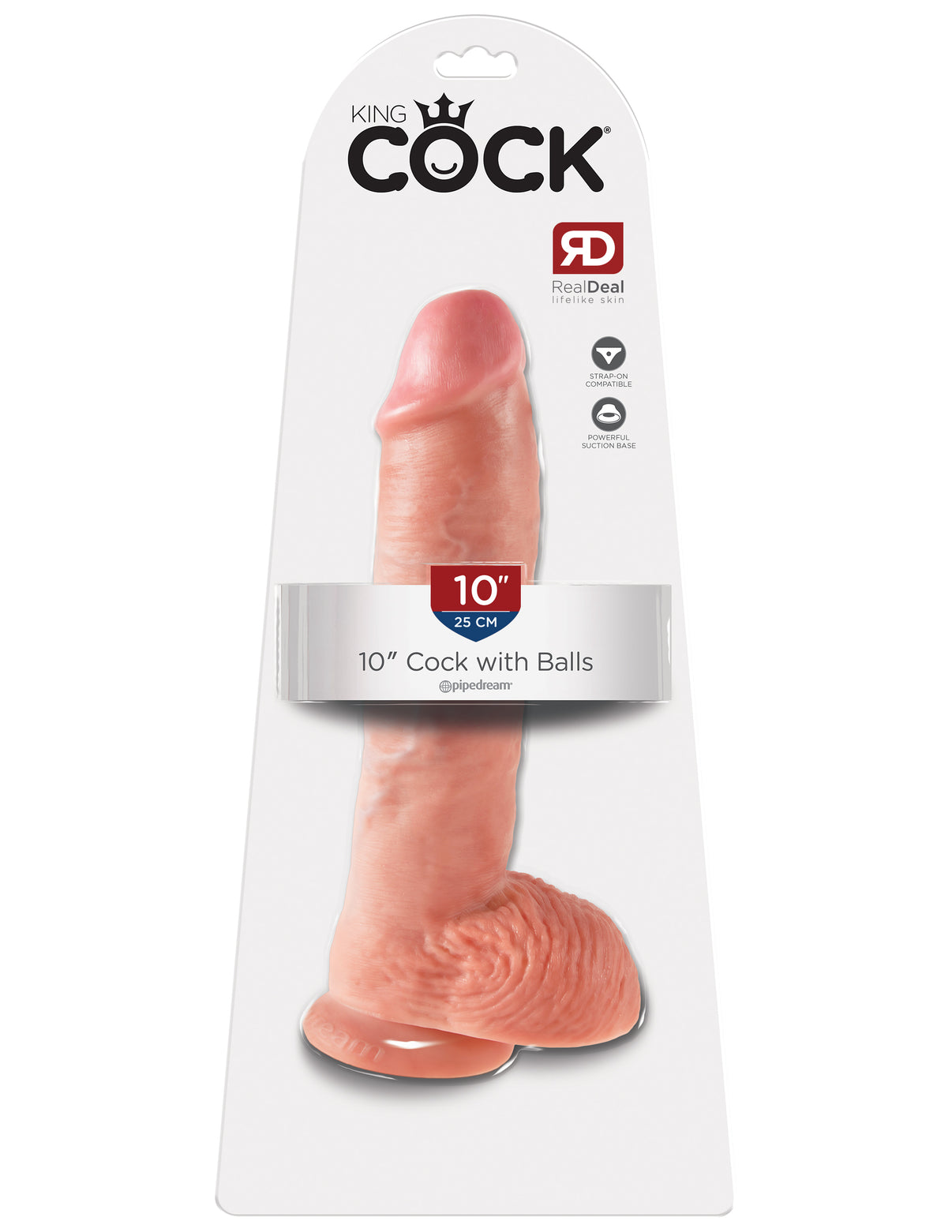 King Penis 10-Inch Penis With Balls - Flesh | 603912350180 | Discreet Personal Wellness
