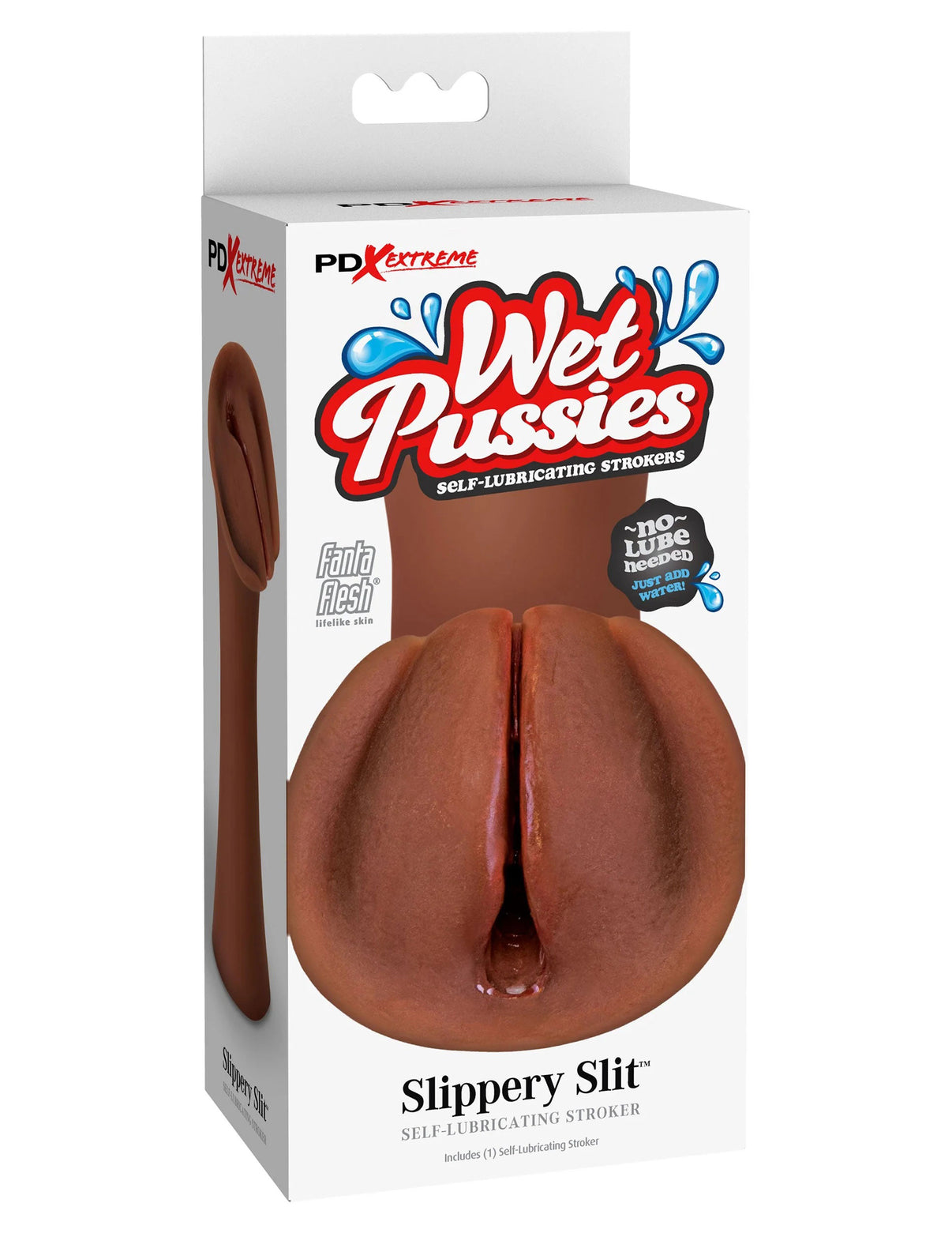 Extreme Wet Vaginas - Slippery Slit Vagina Style Stroker - Brown | 603912774528 | Discreet Personal Wellness