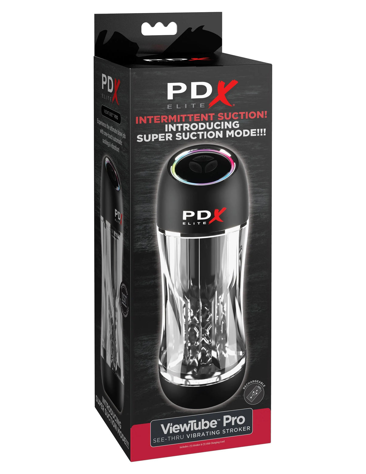PDX Elite View Tube Pro - Black/clear | 603912774597 | Discreet Personal Wellness