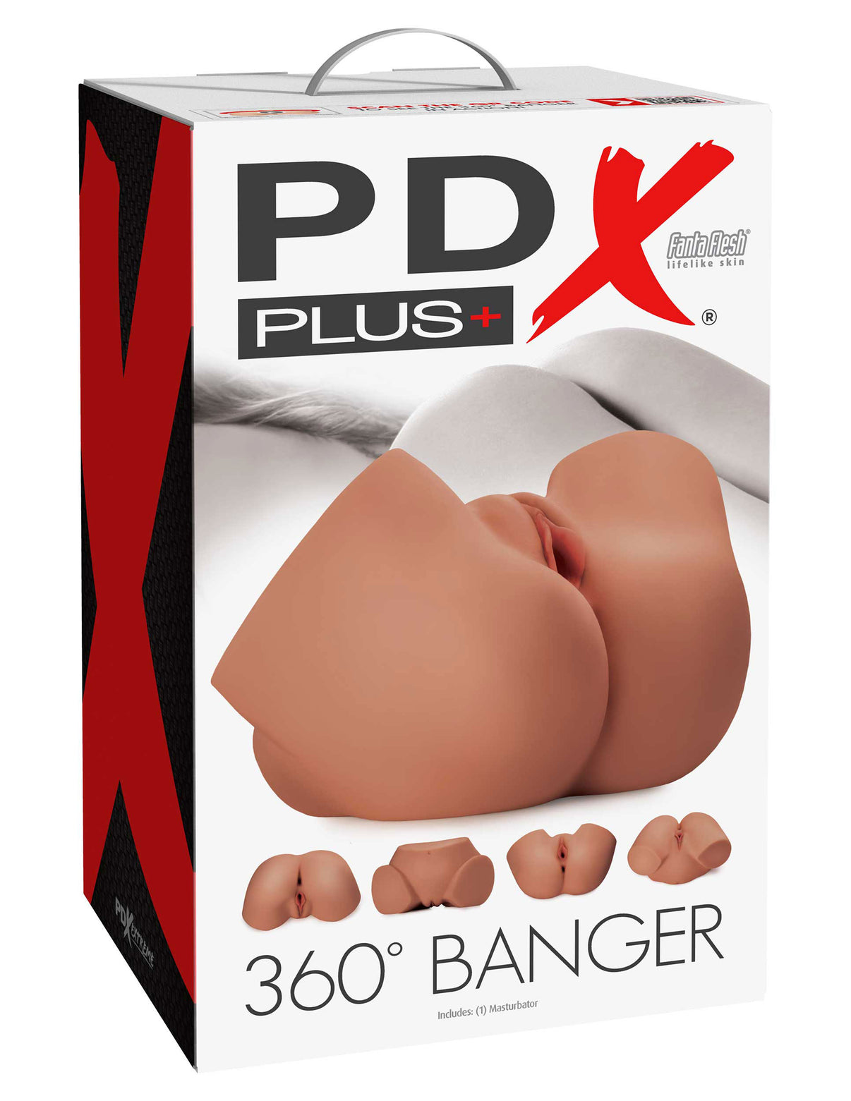 PDX Plus 360 Banger Ass & Vagina Type Stroker - Tan | 603912772326 | Discreet Personal Wellness
