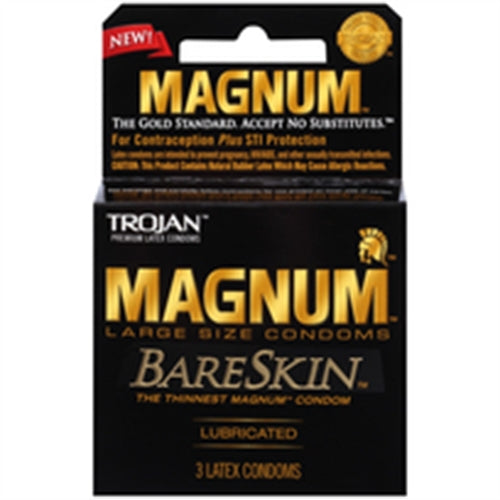 Trojan Magnum Bareskin - 3 Pack | 022600228882 | Discreet Personal Wellness