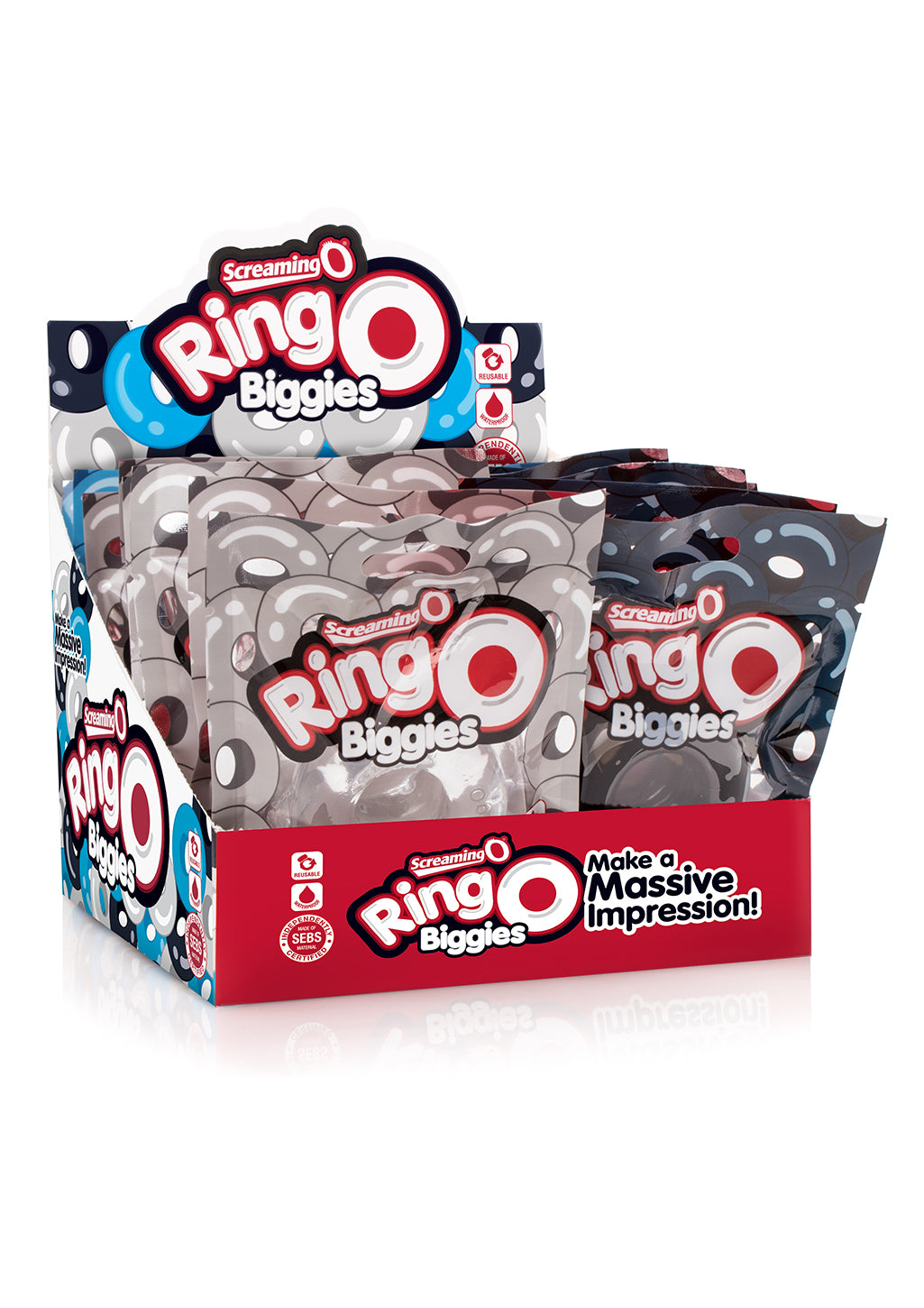 Ringo Biggies - 18 Count P.O.P. Box Display - Assorted | 20817483012765 | Discreet Personal Wellness