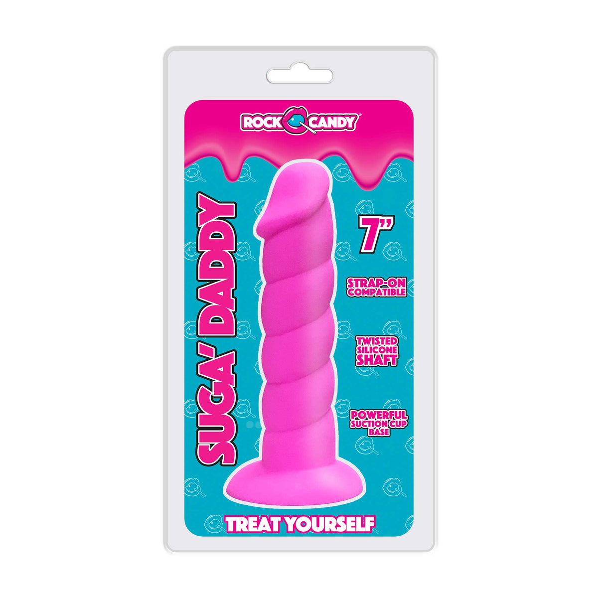 Suga-Daddy 7 Inch Penis - Pink | 851787008471 | Discreet Personal Wellness