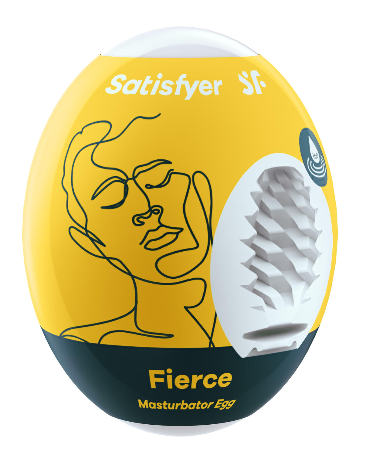 Satisfyer Masturbator Egg - Fierce - Yellow | 4049369043422 | Discreet Personal Wellness