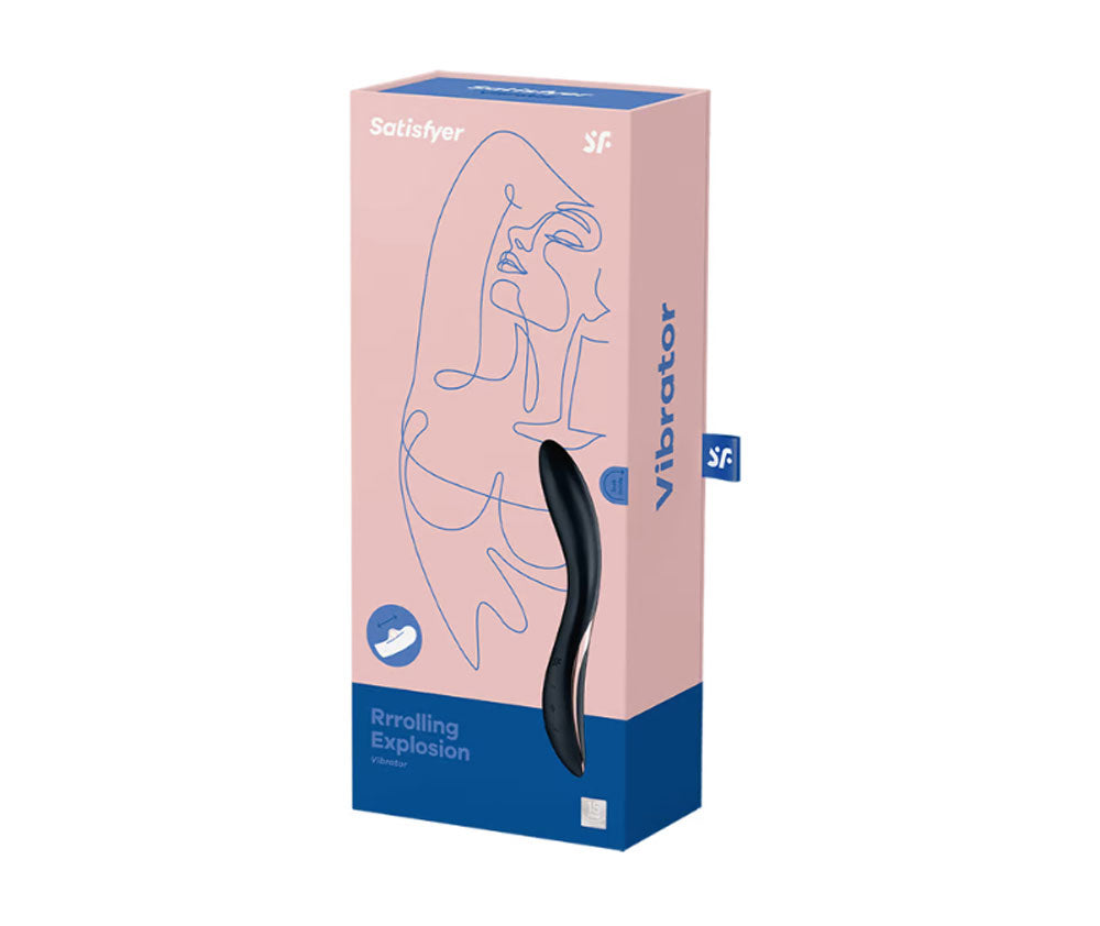 Satisfyer Rrrolling Explosion - Vibrator - Black | 4061504044019 | Discreet Personal Wellness