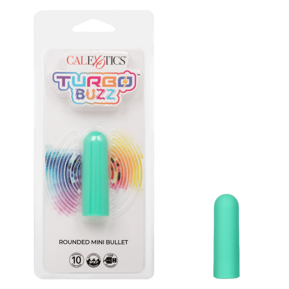 Turbo Buzz Rounded Mini Bullet - Green | 716770107329 | Discreet Personal Wellness