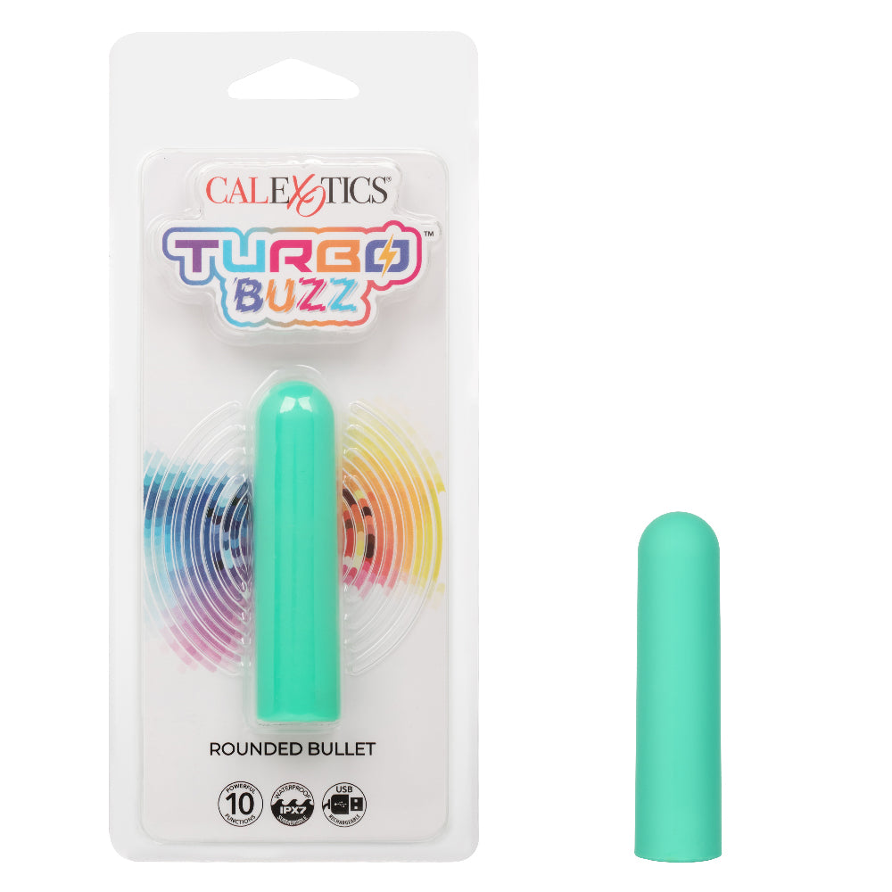 Turbo Buzz Rounded Bullet - Green | 716770107367 | Discreet Personal Wellness